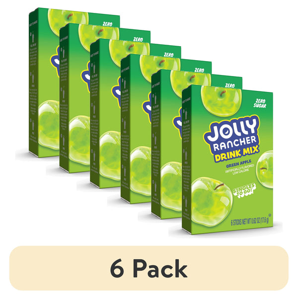 Jolly Rancher Green Apple sin azúcar · Polvo para agua · 6 pack