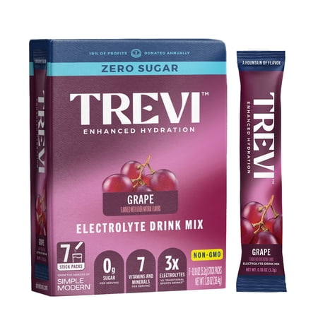 Trevi Sugar Free · Polvo para agua · 7 pzas