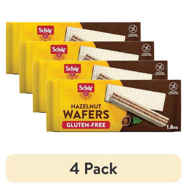 Schar Hazelnut Foil-Sealed sin gluten · Galletas · 4 pack de 51 g