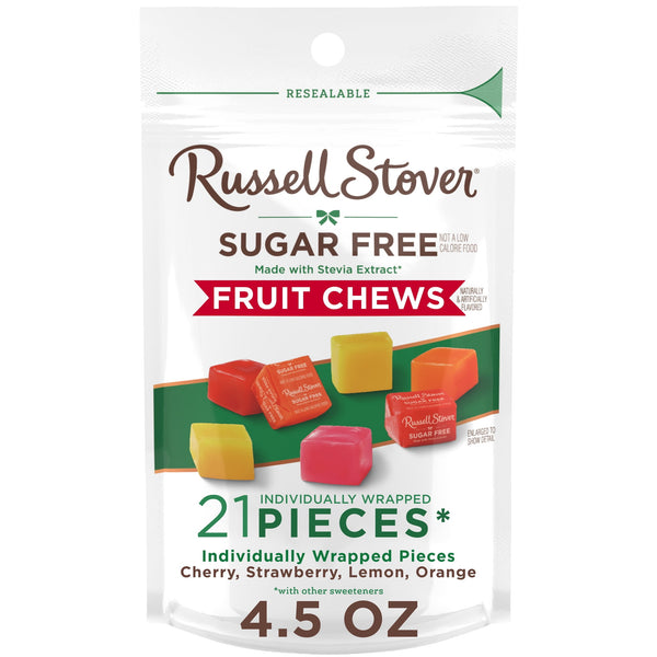 RUSSELL STOVER Fruit Chews Sugar Free · Gomitas · 128 g · bolsa