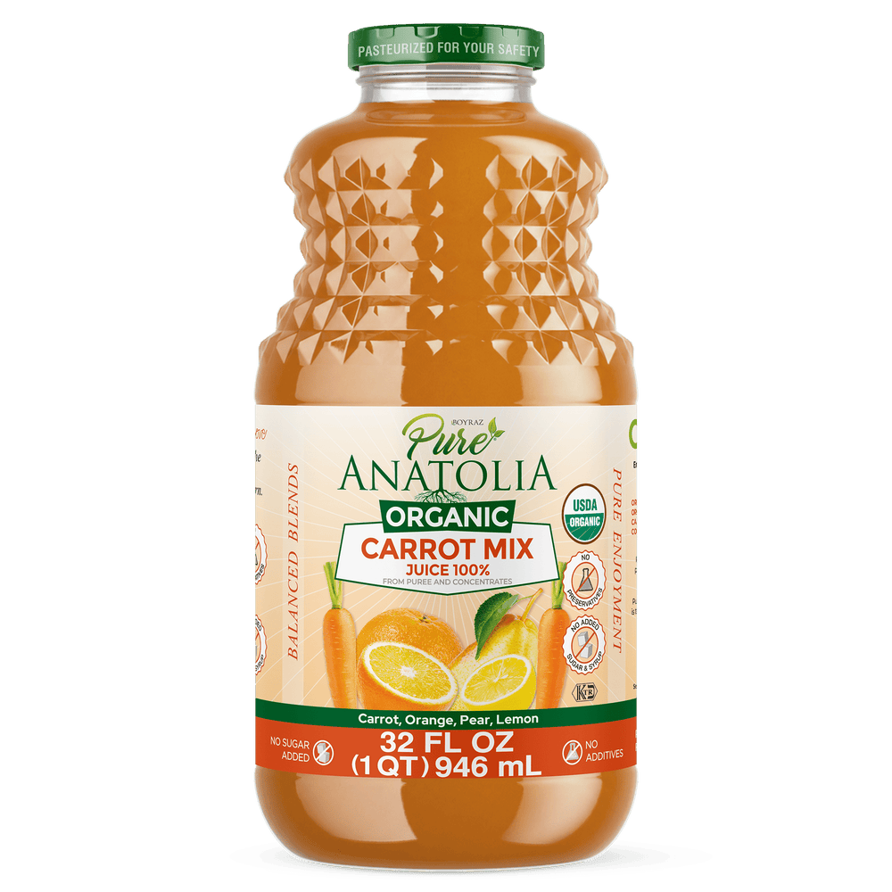 Pure Anatolia Organic Carrot Mix Juice · Bebida · 946 ml · botella