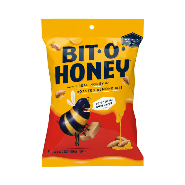 Bit-O-Honey Honey and Roasted Almond Taffy · Nueces · 119 g · bolsa