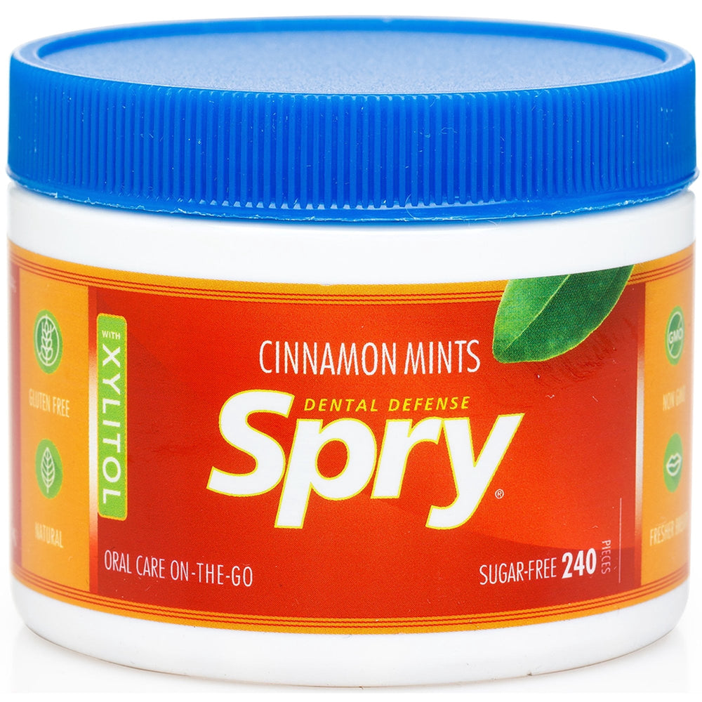 Spry Xylitol Cinnamon Sugar-Free Gluten-Free · Chicles y mentas · 240 pzas