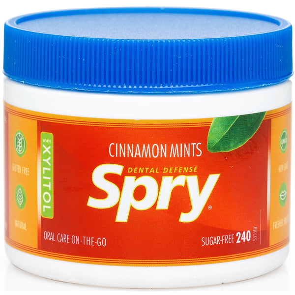 Spry Xylitol Cinnamon Sugar-Free Gluten-Free · Chicles y mentas · 240 pzas