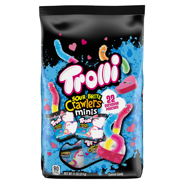 Trolli Valentine's Mini Sour Brite Crawlers Valentines Day · Caramelos · 22 pzas · 312 g