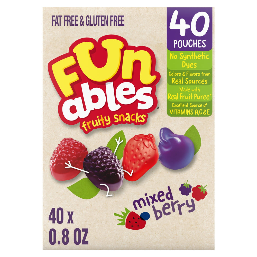Funables Fruity Mixed Berry · Gomitas · 40 pzas de 23 g