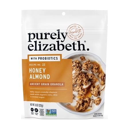 Purely Elizabeth Honey Almond Ancient Grain · Granola · 227 g · bolsa