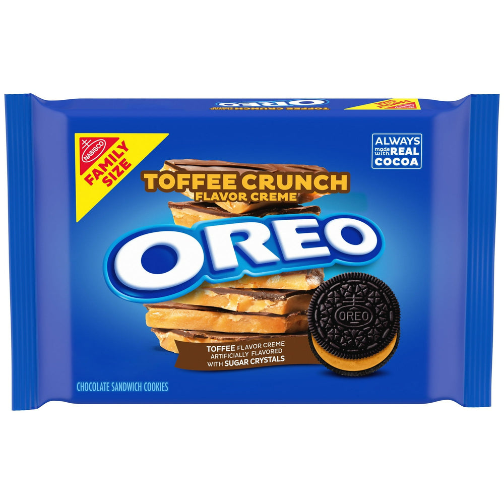 OREO Toffee Crunch Creme with Sugar Crystals Chocolate · Galletas · 482 g · tamaño familiar