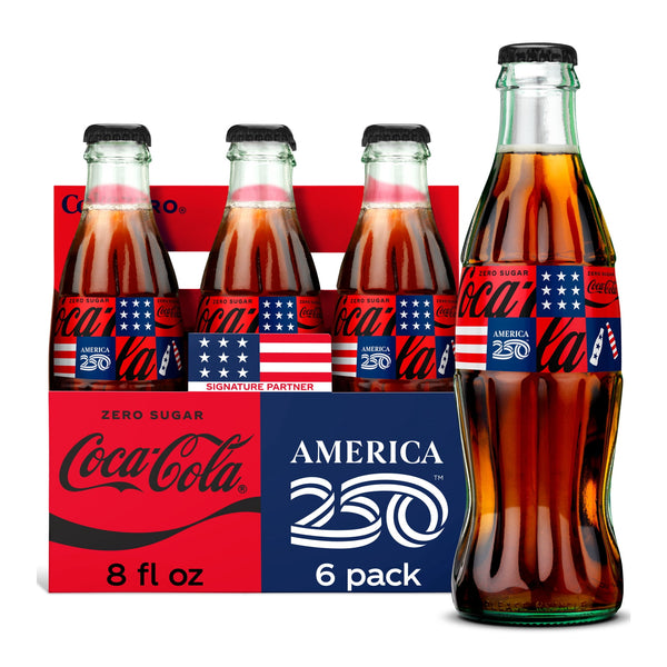 Coca-Cola Glass Zero Sugar · Refresco · 6 botellas de 237 ml