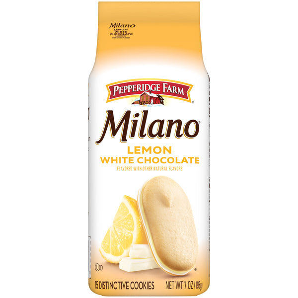 Pepperidge Farm Milano White Chocolate Lemon · Galletas · 198 g · bolsa