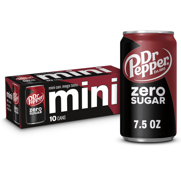 Dr Pepper Zero Sugar · Refresco · 10 latas de 222 ml
