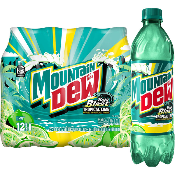 Mountain Dew Baja Blast Soda · Refresco · 12 pzas · 500 ml