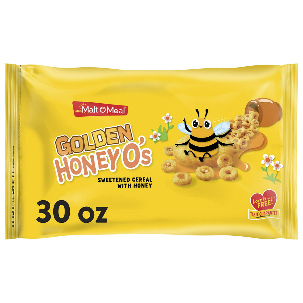 Malt-O-Meal Golden Honey O's with Corn Oats and Rice · Cereal · 850 g · bolsa