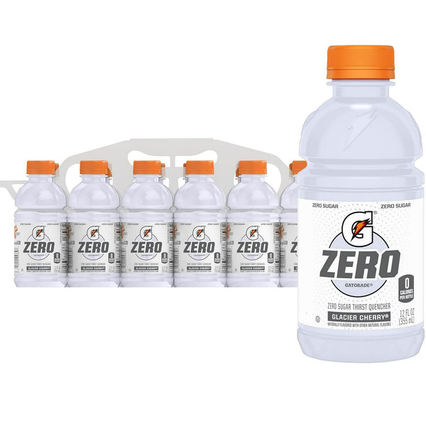 Gatorade Thirst Quencher Glacier Cherry Sports Drinks Zero Sugar · Bebida · 12 pzas de 355 ml