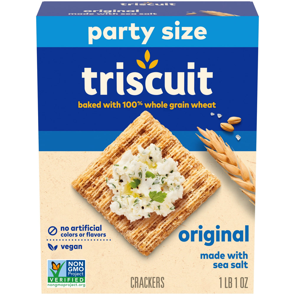 Triscuit Original Wheat Vegan · Galletas saladas · 482 g · tamaño fiesta