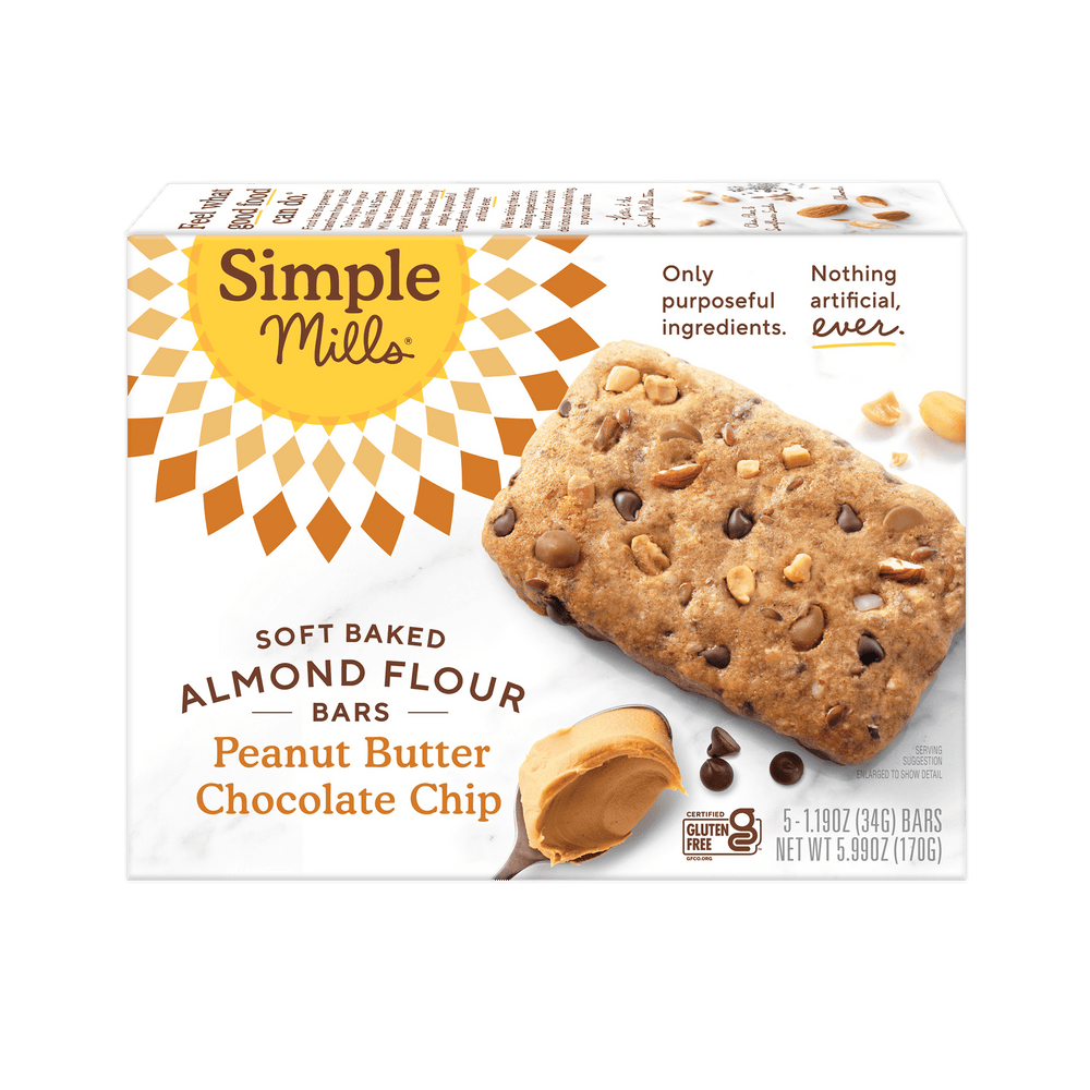 Simple Mills Almond Flour Peanut Butter Chocolate Chip · Caramelos · 5 pzas