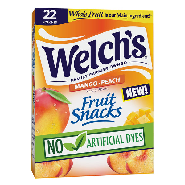 Welch's Fruit Mango-Peach · Gomitas de fruta · 22 pzas de 23 g