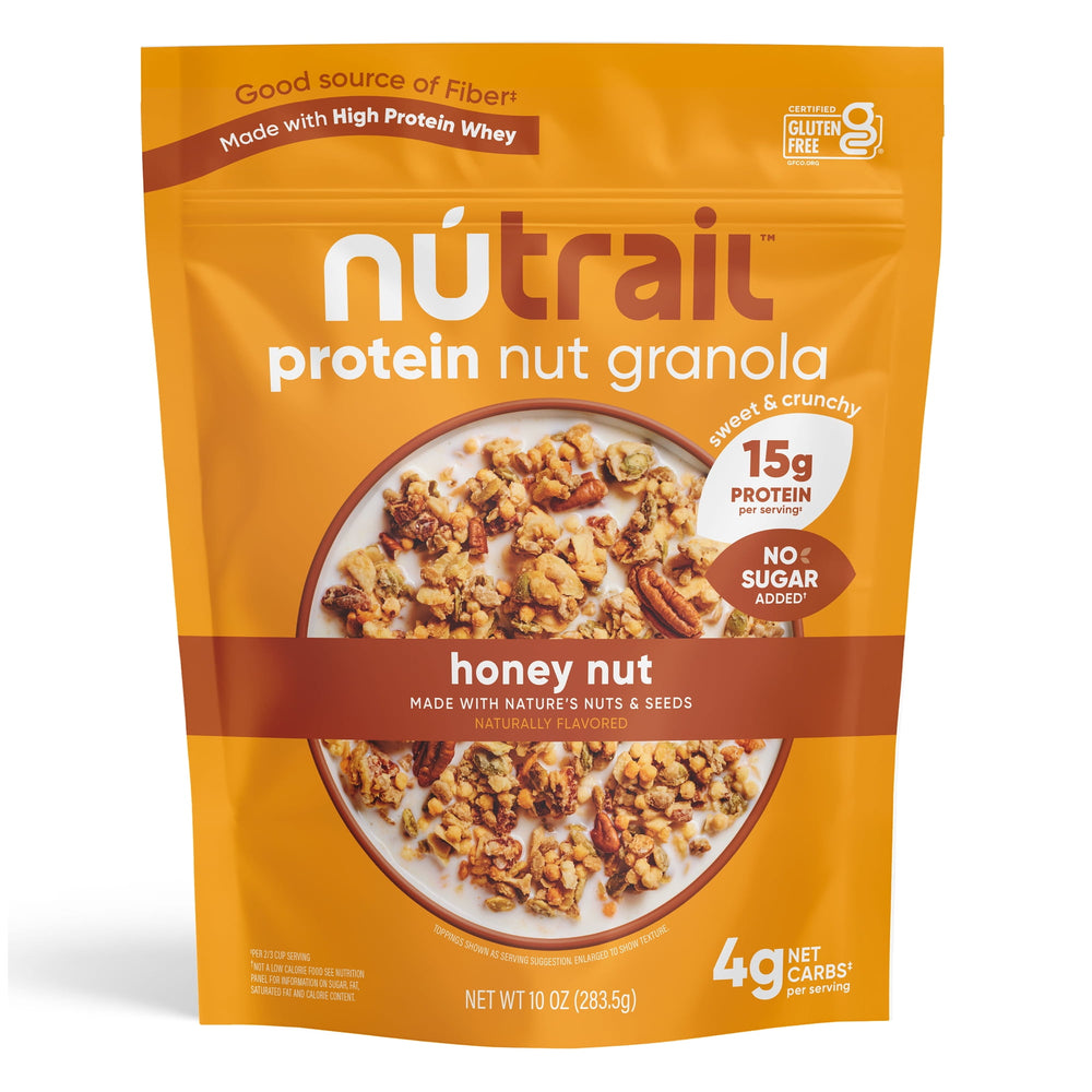 NuTrail Honey Nut No Sugar Added Gluten Free · Granola · 15 g