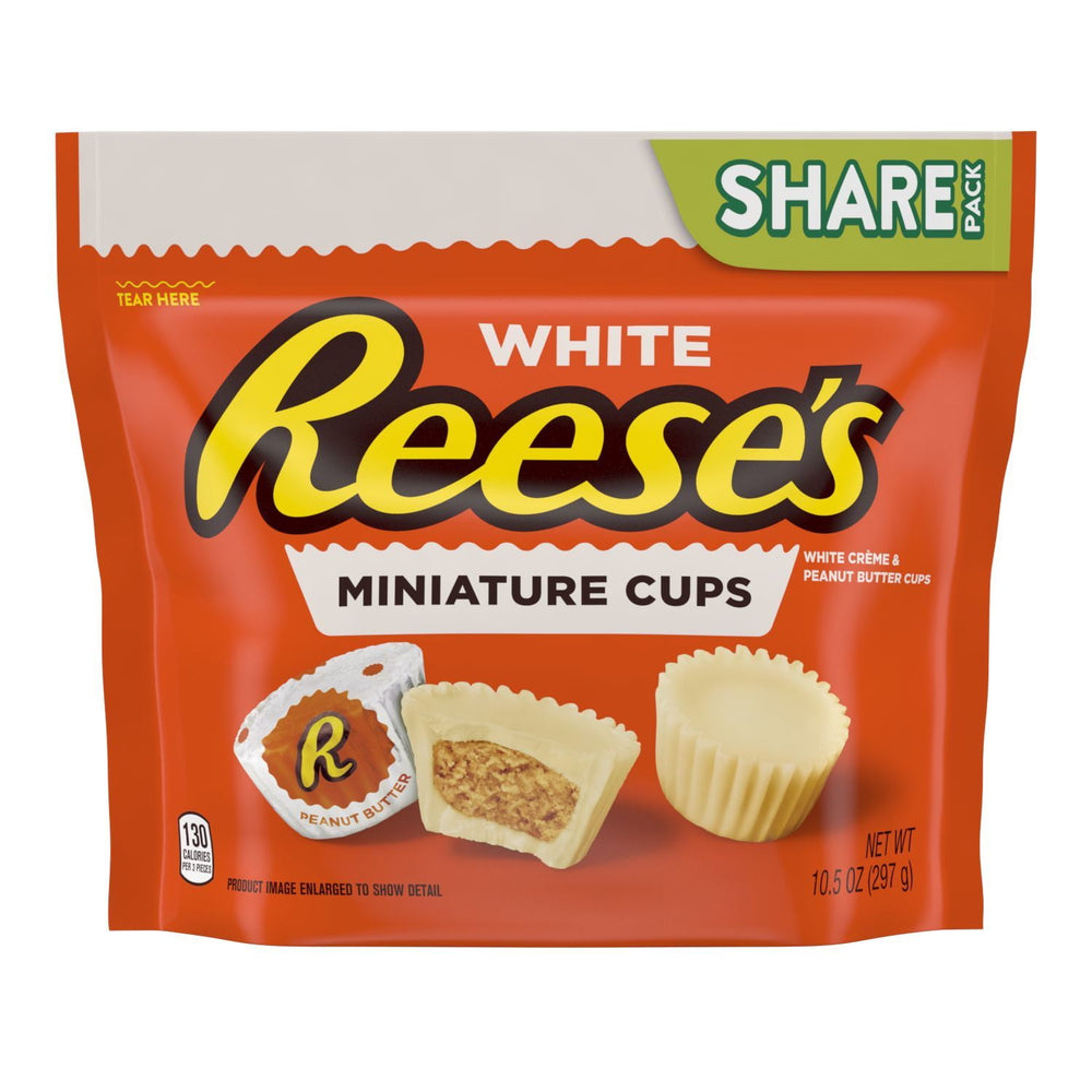 Reese's Miniatures White Creme Peanut Butter Cups · Caramelos · 298 g · vasos