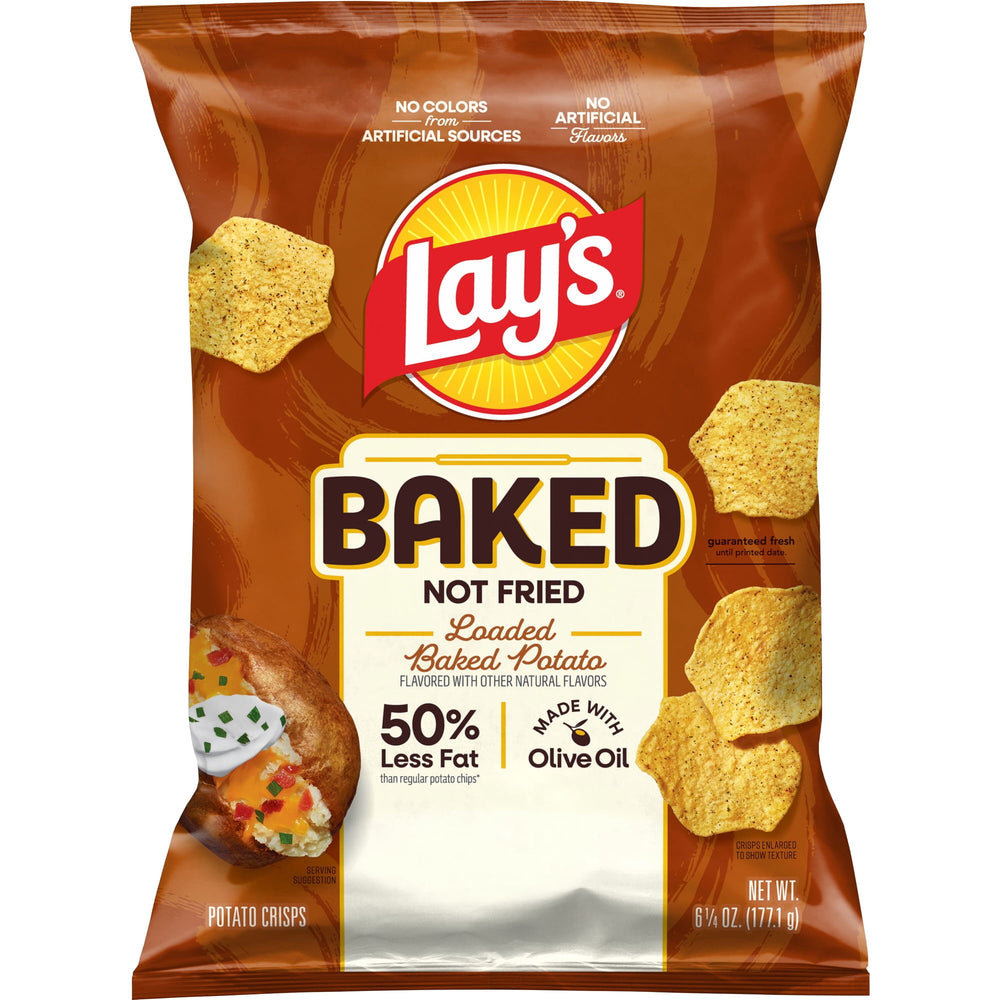 Lay’s 50% Less Fat Loaded · Papas · 177 g · bolsa