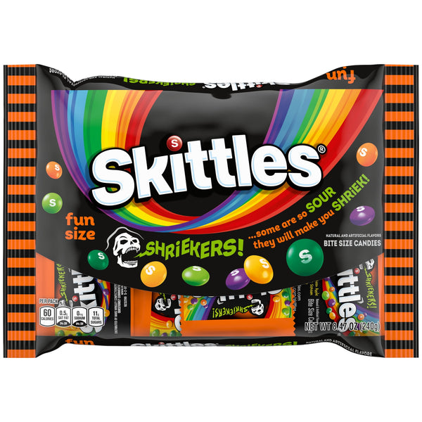 Skittles Shriekers Sour Halloween · Caramelos · 240 g · bolsa · tamaño fun