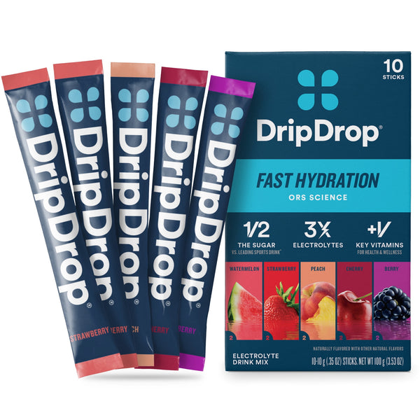 DripDrop Classic Fast Hydration - Sampler Variety Powder · Polvo para agua · 10 pzas