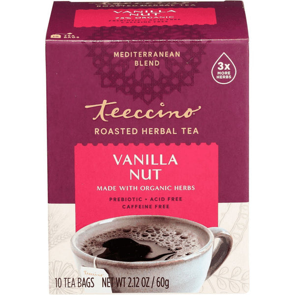 Teeccino Vanilla Nut Herbal Tea - Rich & Roasted Herbal Caffeine Free · Té