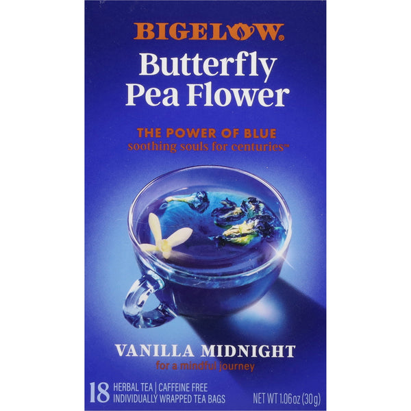 Bigelow Butterfly Pea Flower Vanilla Midnight Herbal Tea · Té · 18 pzas