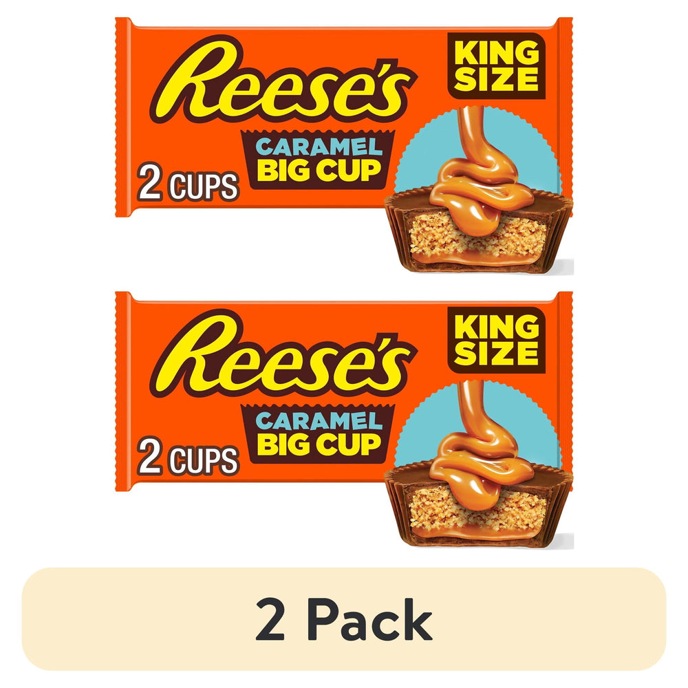 Reese's Big Cup Caramel Milk Chocolate Peanut Butter Cups · Caramelos · 2 pack de 79 g · tamaño king