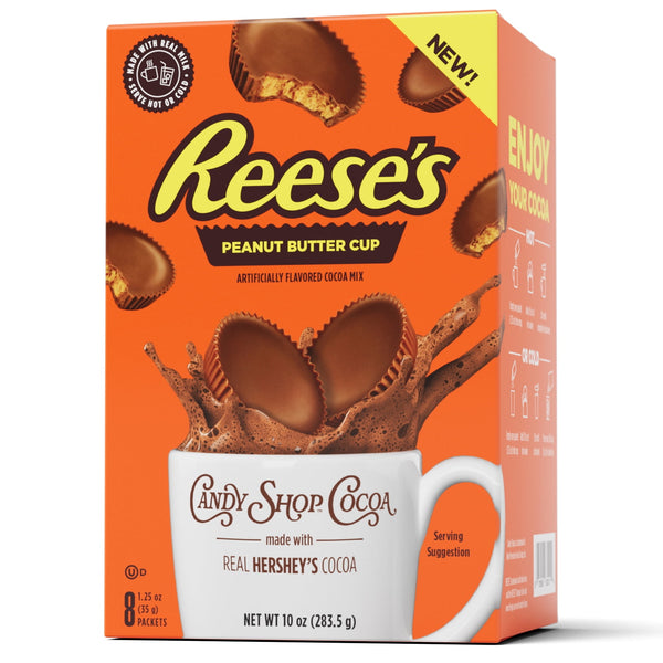 Shop Cocoa REESE'S Peanut Butter Cup Powder Hot Chocolate · Caramelos · 8 pzas de 35 g