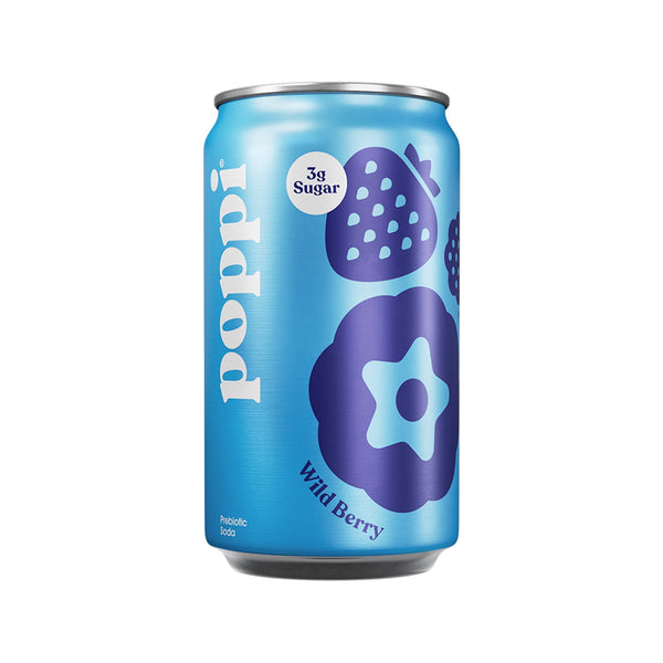 poppi Wild Berry Prebiotic Soda · Refresco · 213 g · lata