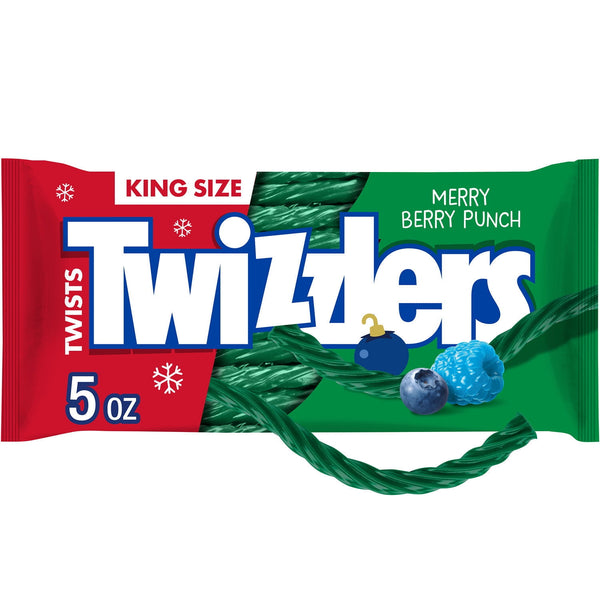 Twizzlers Twists Merry Berry Punch Christmas · Caramelos · 142 g · bolsa · tamaño king
