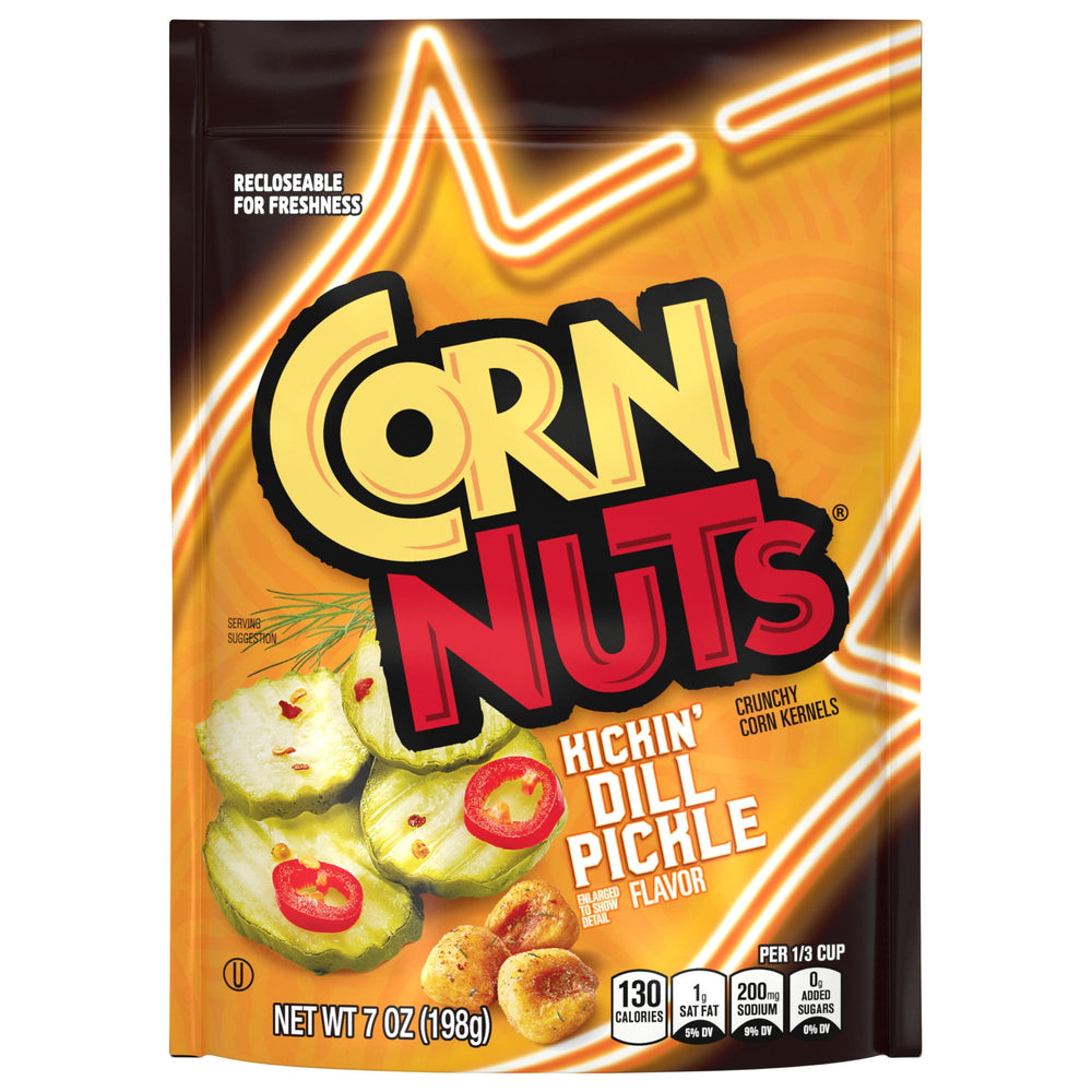CORN NUTS Kickin Dill Pickle · Nueces · 198 g