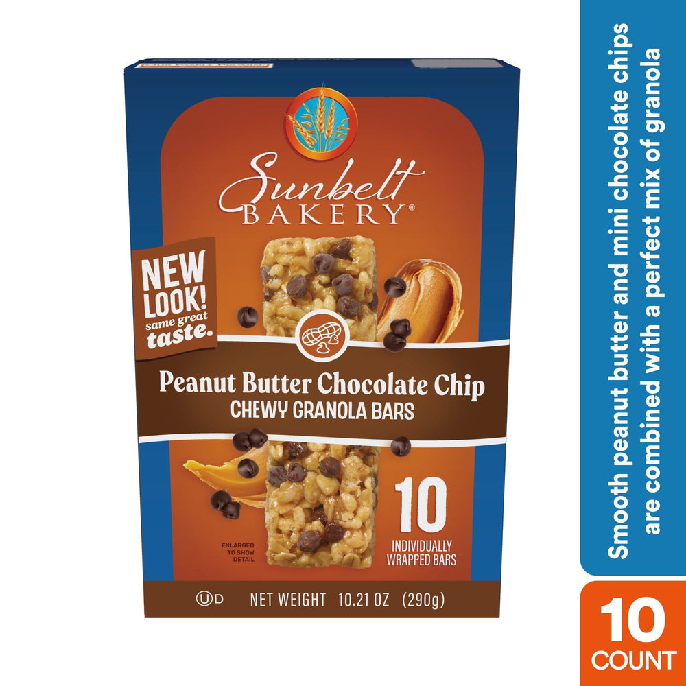 Sunbelt Bakery Peanut Butter Chocolate Chip · Barras · 10 pzas
