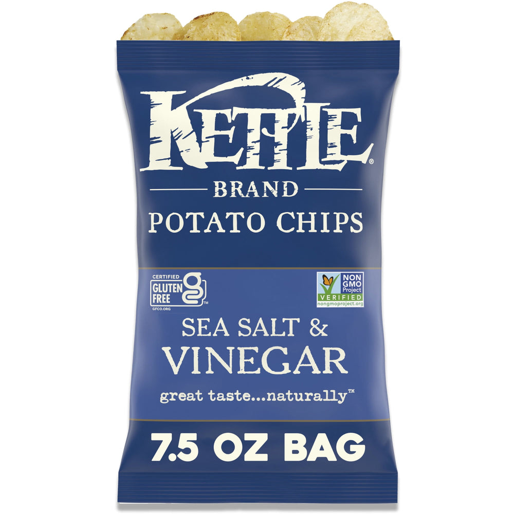 Kettle Brand Sea Salt and Vinegar Kettle Non-GMO Gluten-Free · Papas · 213 g · bolsa