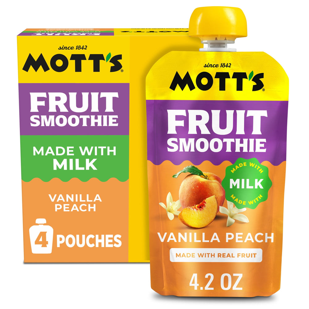 Mott’s Fruit Smoothie Vanilla Peach · Bebida · 4 pack de 119 g