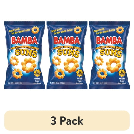 Bamba Peanut Butter Suns · Nueces · 3 pack de 113 g