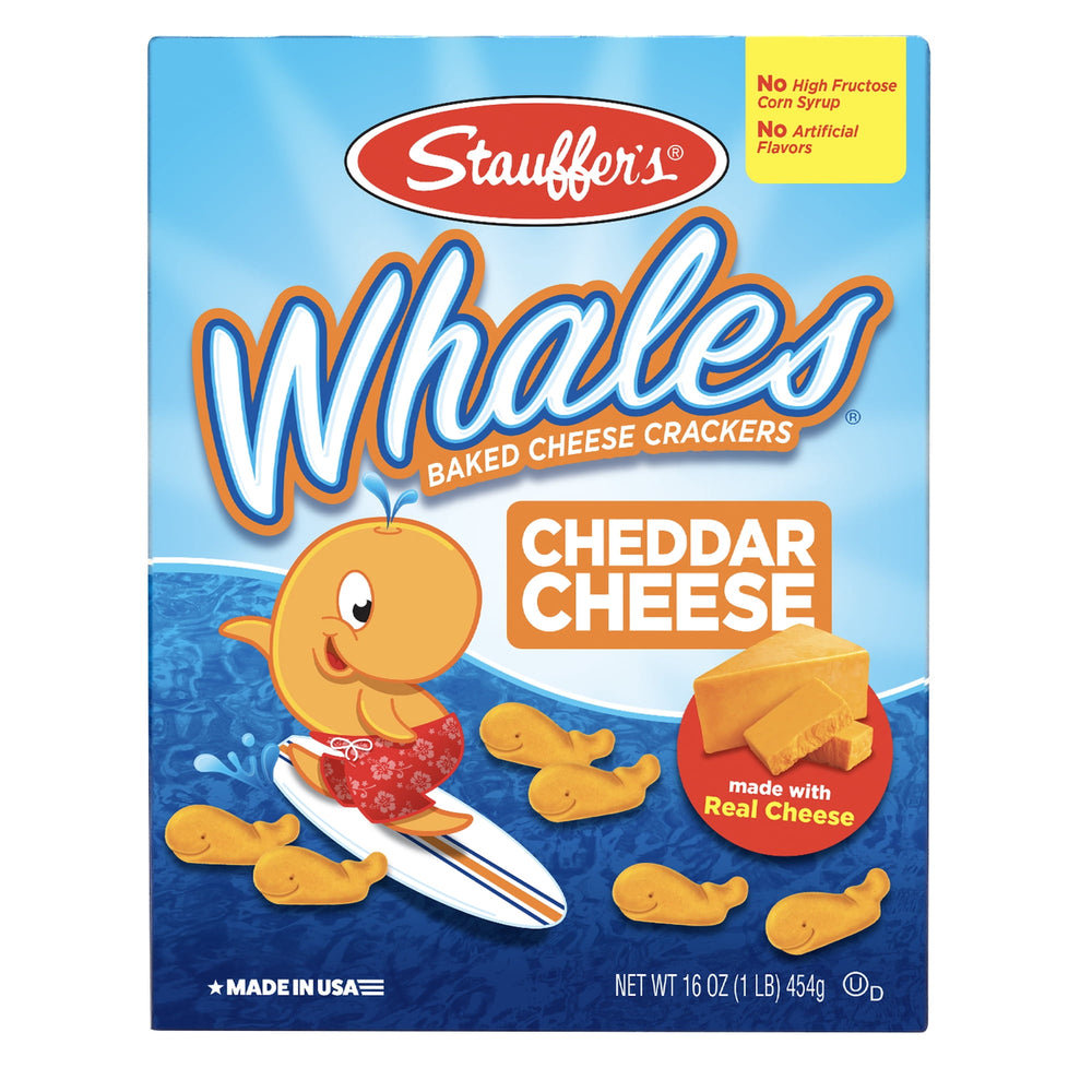 Stauffer's Whales Cheddar · Galletas saladas · 454 g