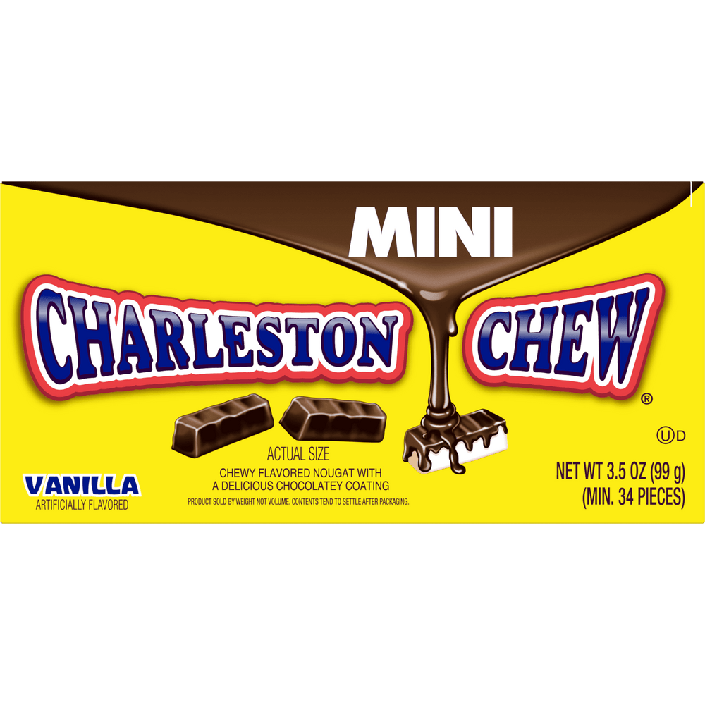 Charleston Mini Chews Chocolate Covered Vanilla · Caramelos · 99 g · caja