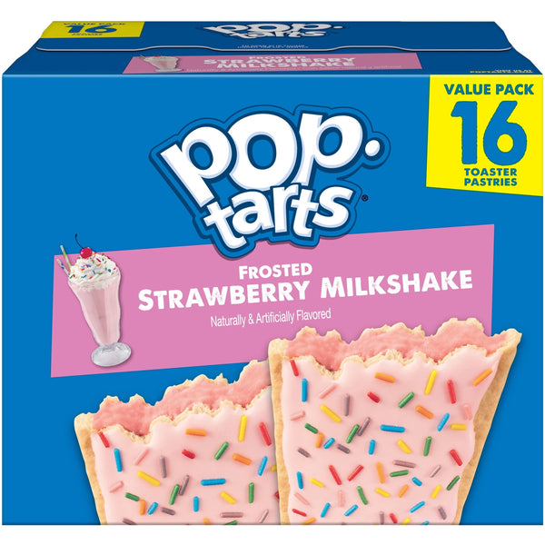 Pop-Tarts Frosted Strawberry Milkshake · Pastelitos · 16 pzas · 765 g