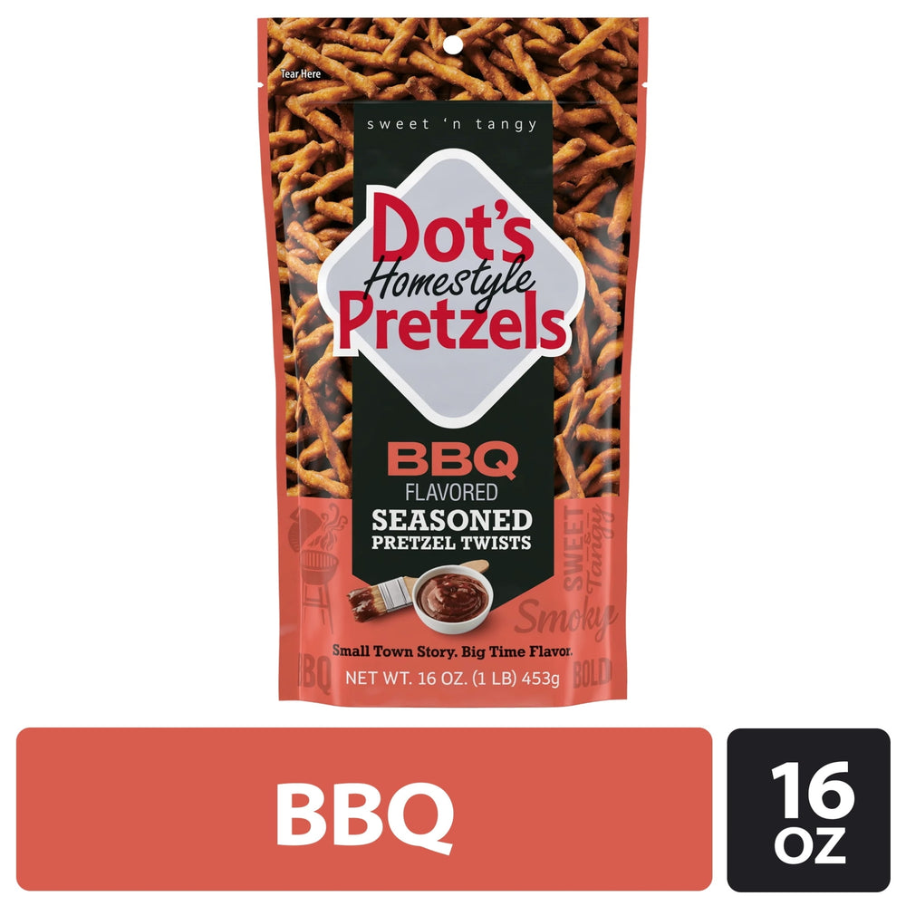 Dot's BBQ Seasoned Pretzel Twists · Pretzels · 454 g · bolsa · tamaño familiar