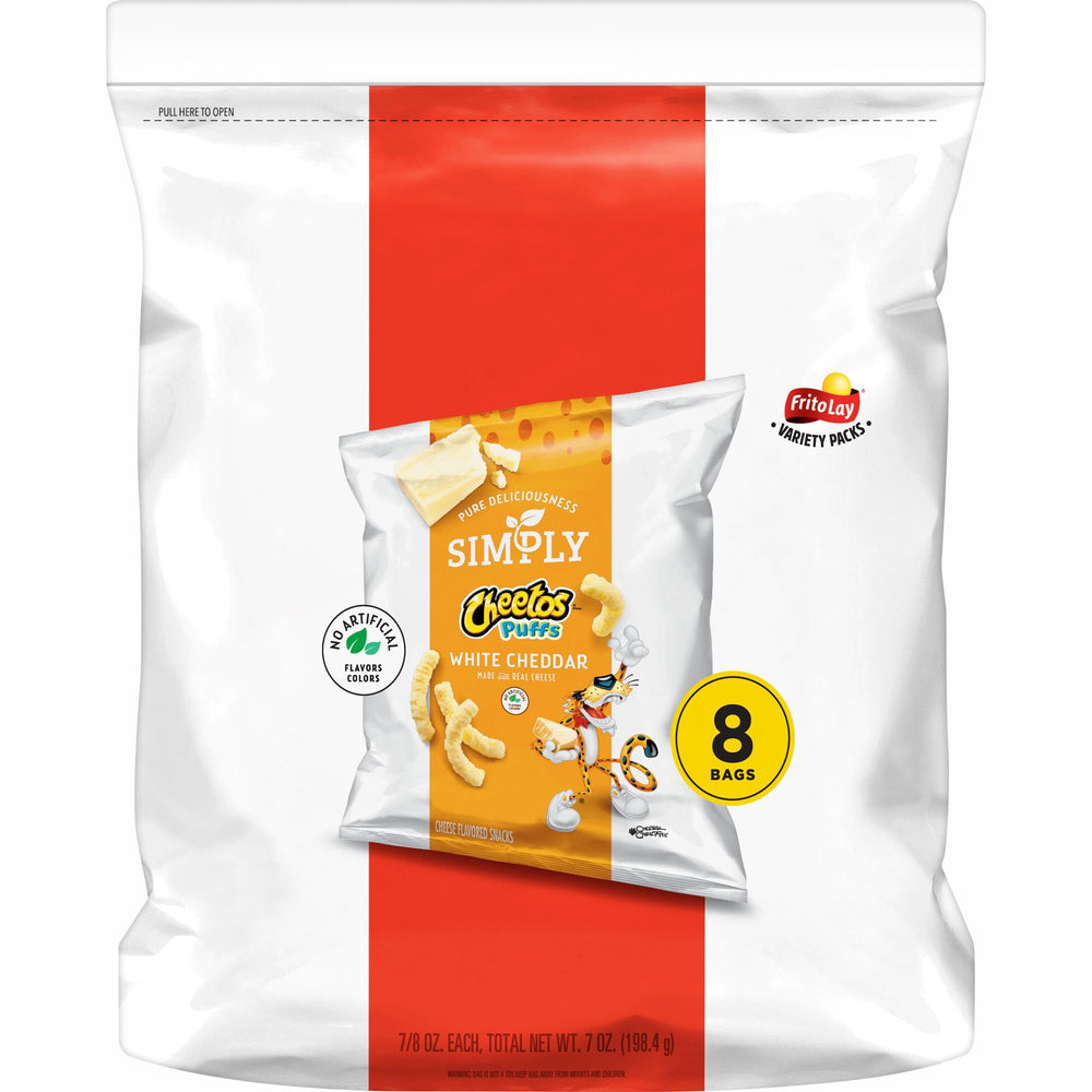 Simply Cheetos Puffs White Cheddar Cheese · Frituras · 8 pzas de 25 g