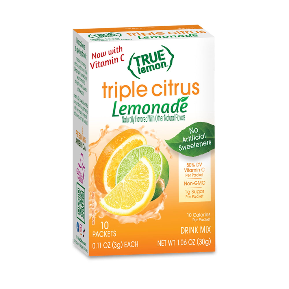 True Lemon Triple Citrus Lemonade 10 Calories · Polvo para agua · 10 pzas