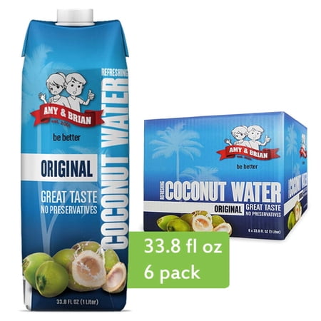 Official Amy & Brian Pure Coconut Water 1 Liter | Non-GMO · Bebida