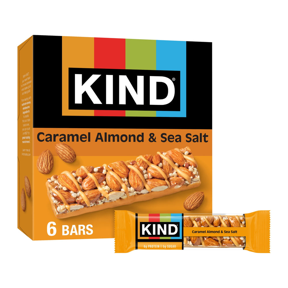 KIND Caramel Almond & Sea Salt · Barra · 6 pzas de 40 g