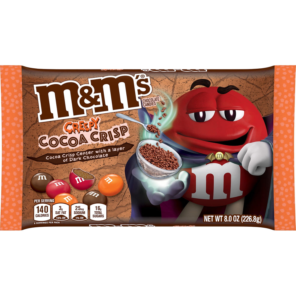 M&M'S Creepy Cocoa Crisp Milk Chocolate · Caramelos · 227 g · bolsa