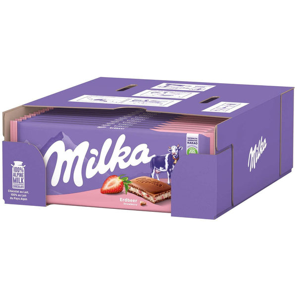 Milka Strawberry Yoghurt Chocolate · Caramelos · 91 g