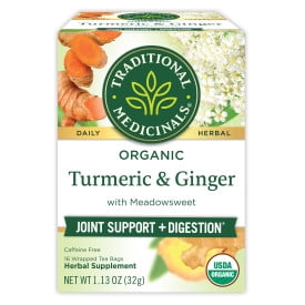 Traditional Medicinals Organic Turmeric with Meadowsweet · Té · 16 pzas
