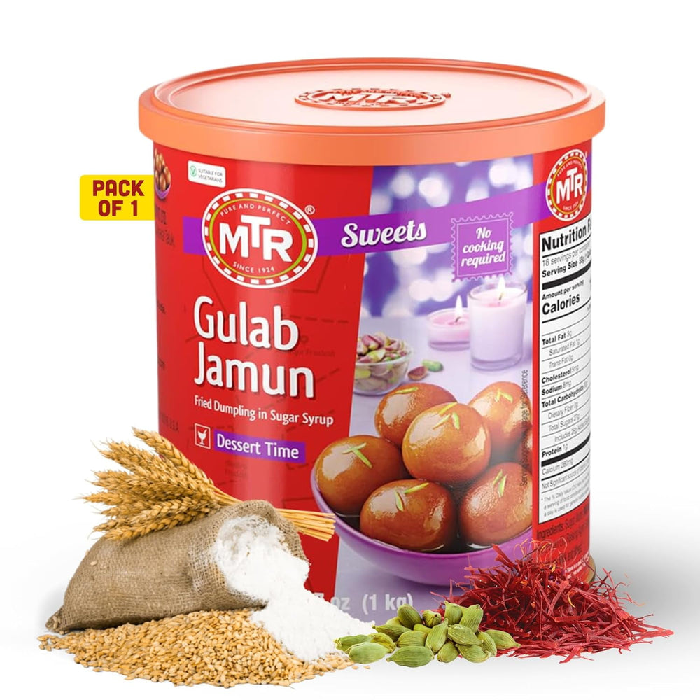 MTR Gulab Jamun – Traditional Indian Sweet – Soft · Gomitas · 1000 g