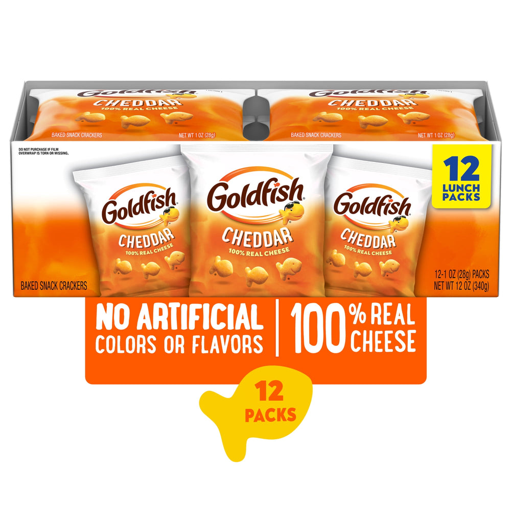 Goldfish Cheddar · Galletas saladas · 12 pzas de 28 g